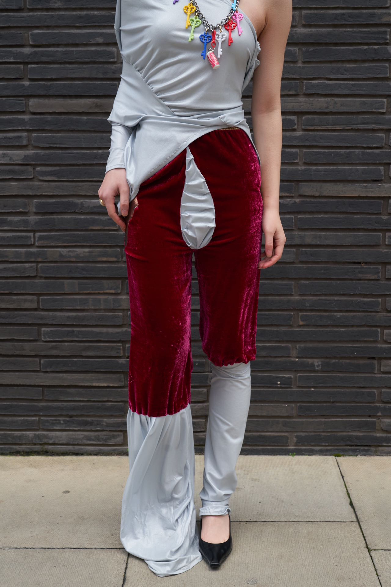 Cosmic Draped Silk Jersey Set 宇宙流动感丝绸拼接套装