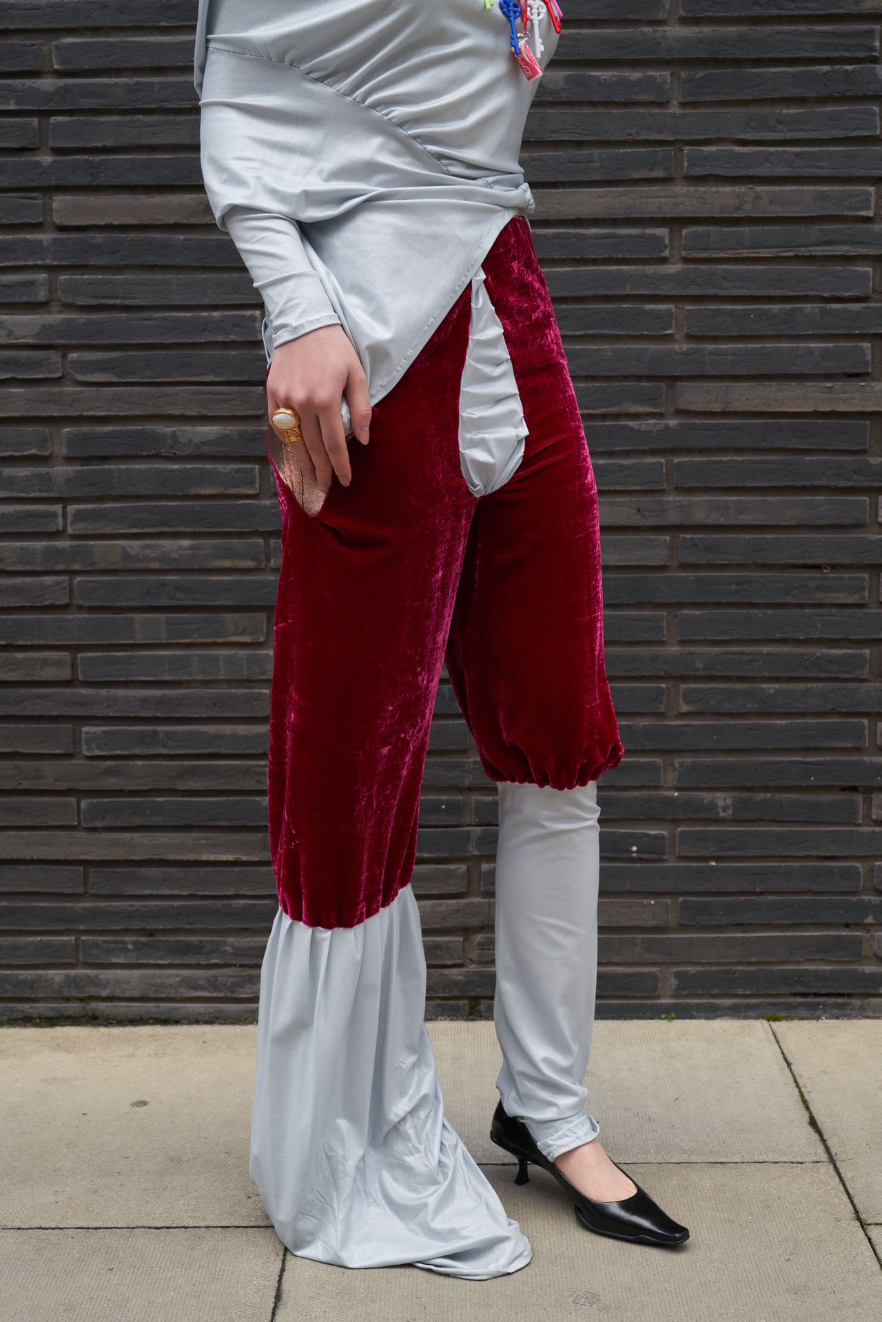 Cosmic Draped Silk Jersey Set 宇宙流动感丝绸拼接套装