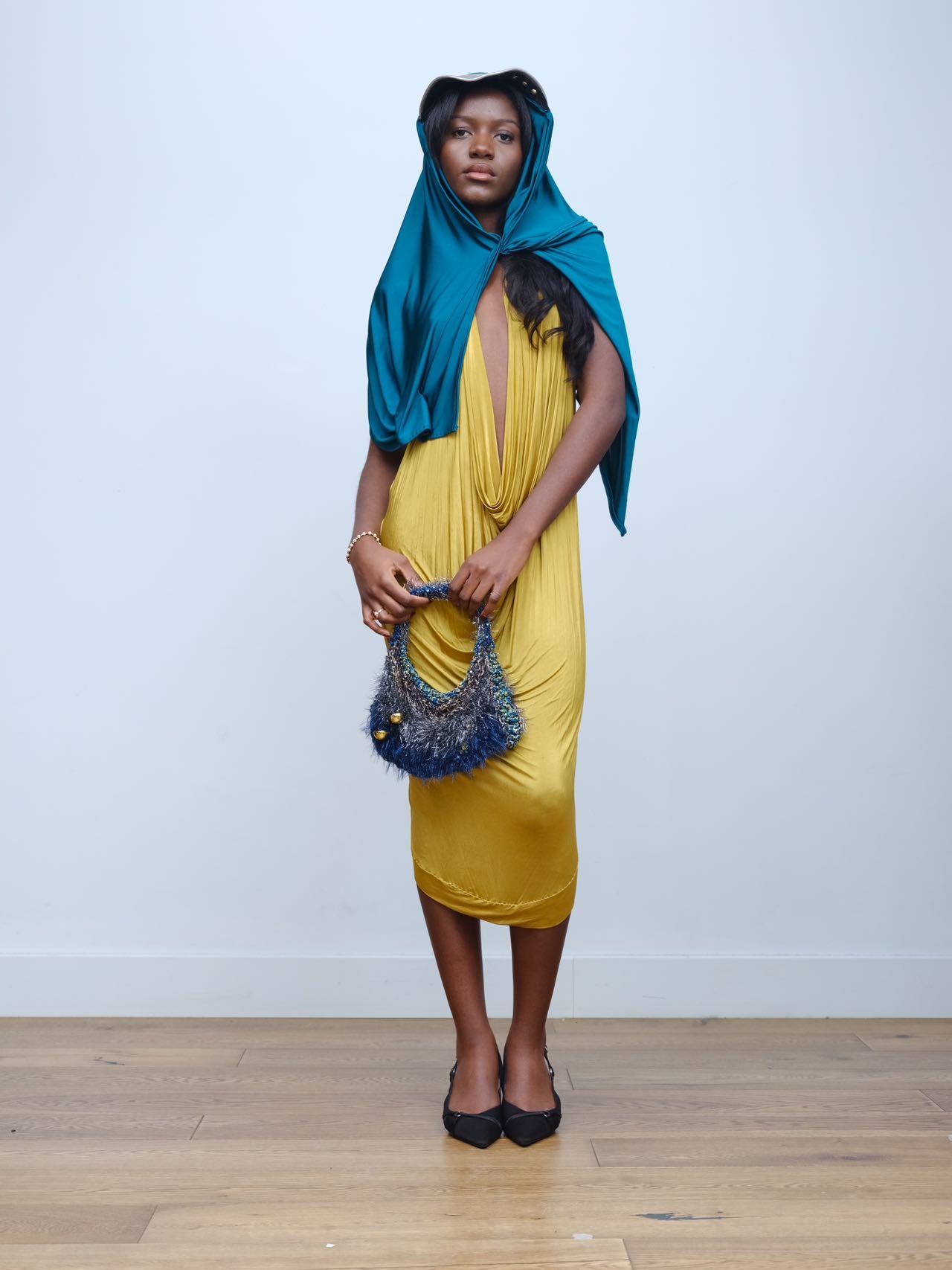 Metallic Hand Crochet Gold Hardware Handbag