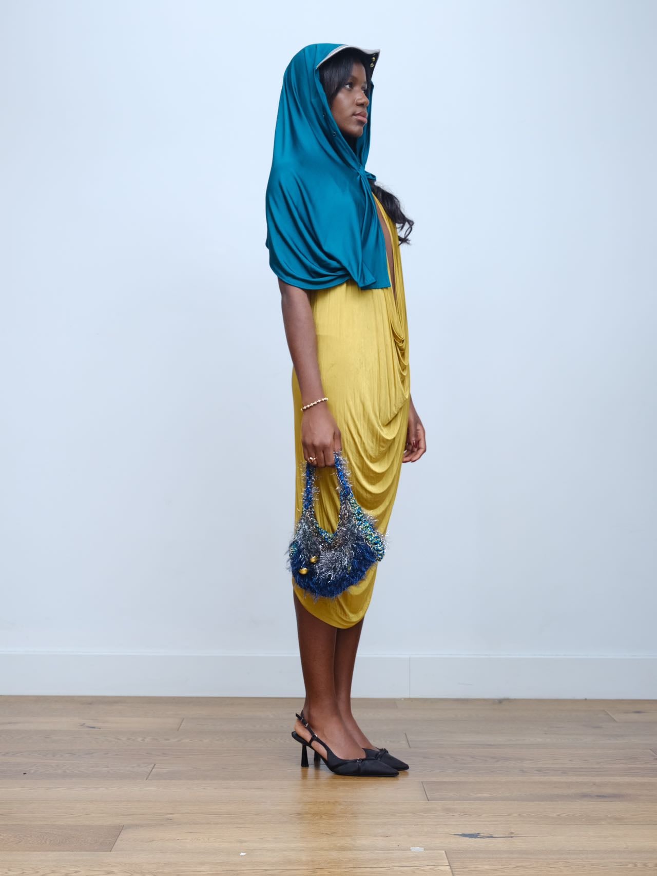 Metallic Hand Crochet Gold Hardware Handbag
