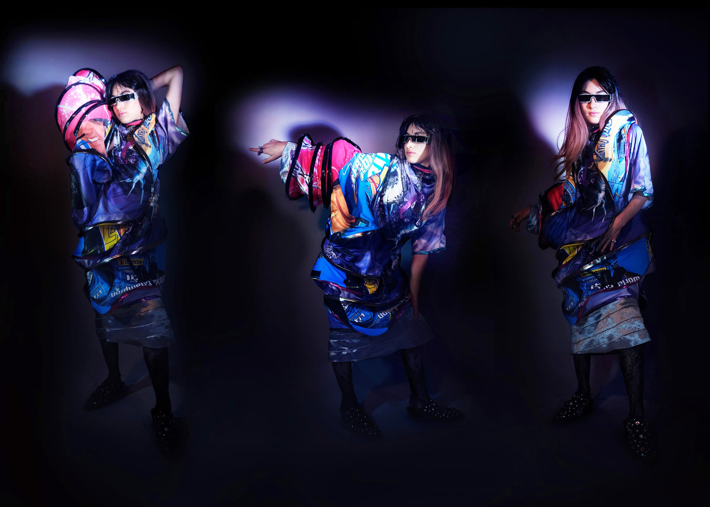 Circular Deconstructed Futuristic Jersey Dress