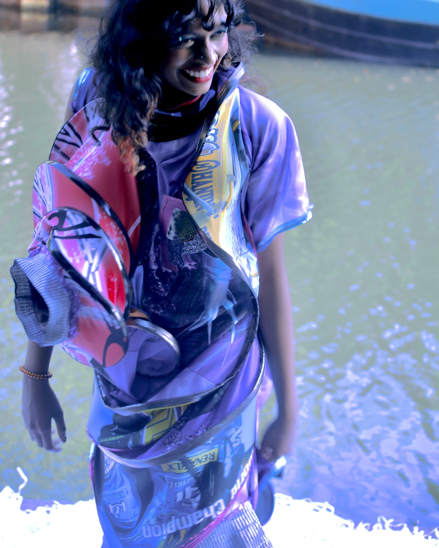 Circular Deconstructed Futuristic Jersey Dress
