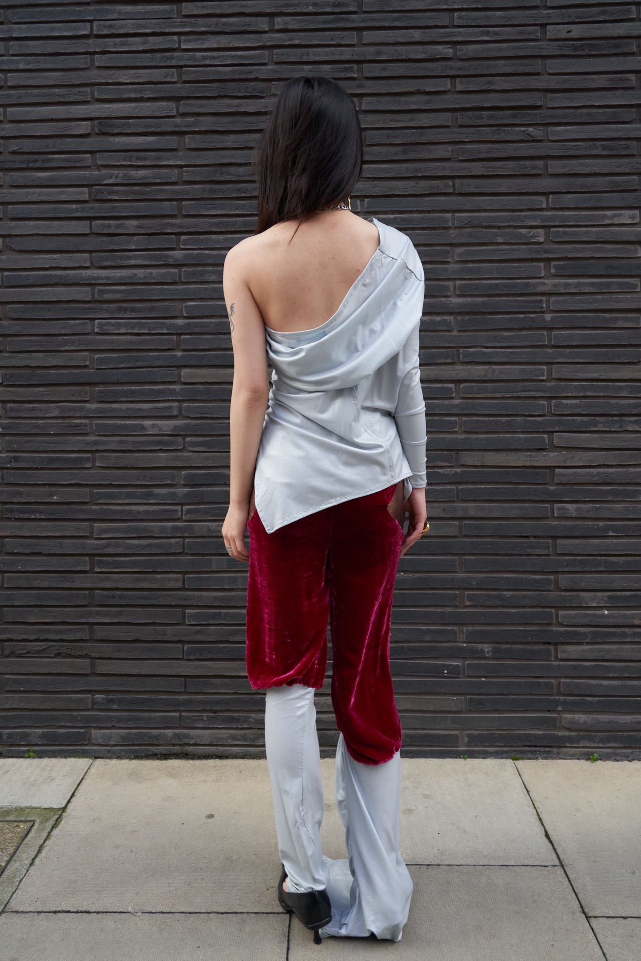 Cosmic Draped Silk Jersey Set 宇宙流动感丝绸拼接套装