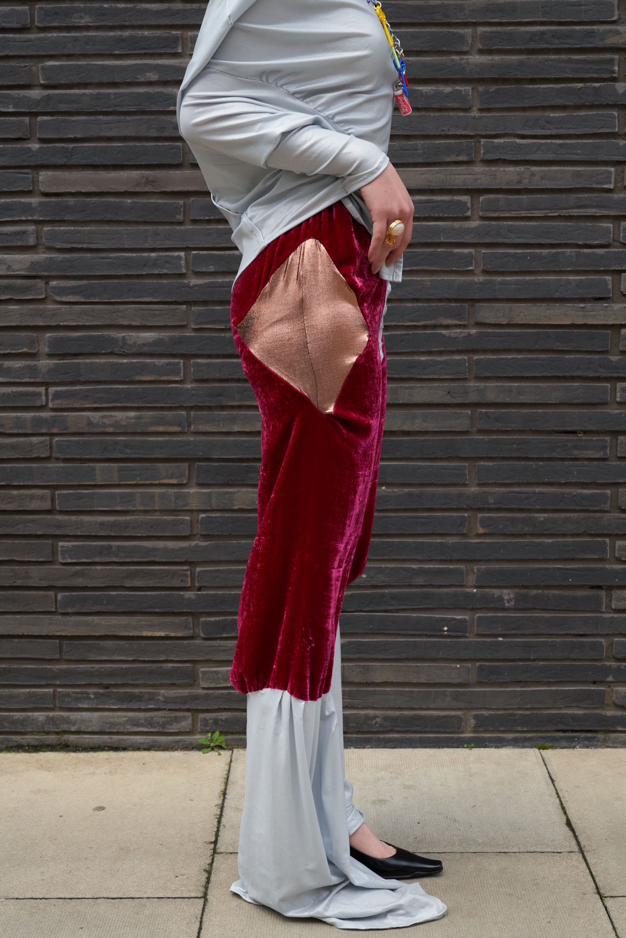 Cosmic Draped Silk Jersey Set 宇宙流动感丝绸拼接套装