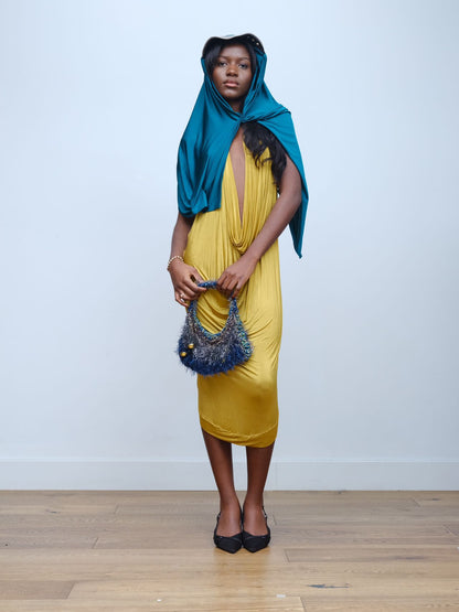 Metallic Hand Crochet Gold Hardware Handbag