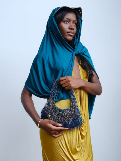 Metallic Hand Crochet Gold Hardware Handbag