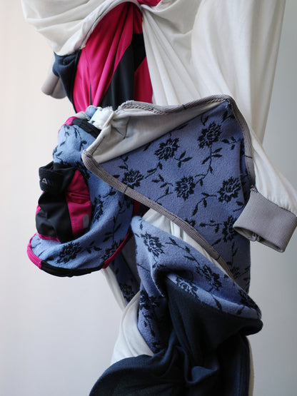 Cosmic Collage Draped Jersey Dress 宇宙拼贴褶裥连衣裙