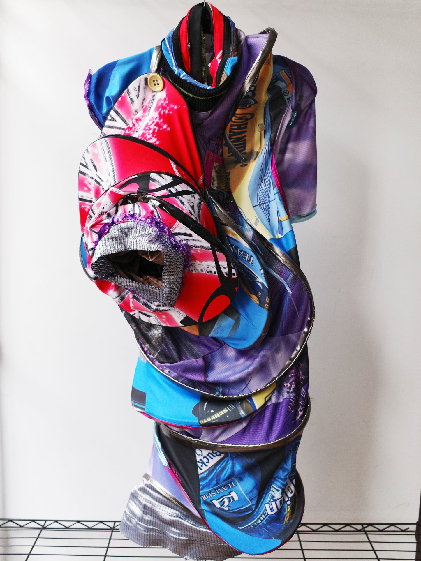 Circular Deconstructed Futuristic Jersey Dress