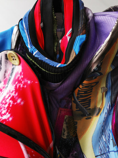 Circular Deconstructed Futuristic Jersey Dress