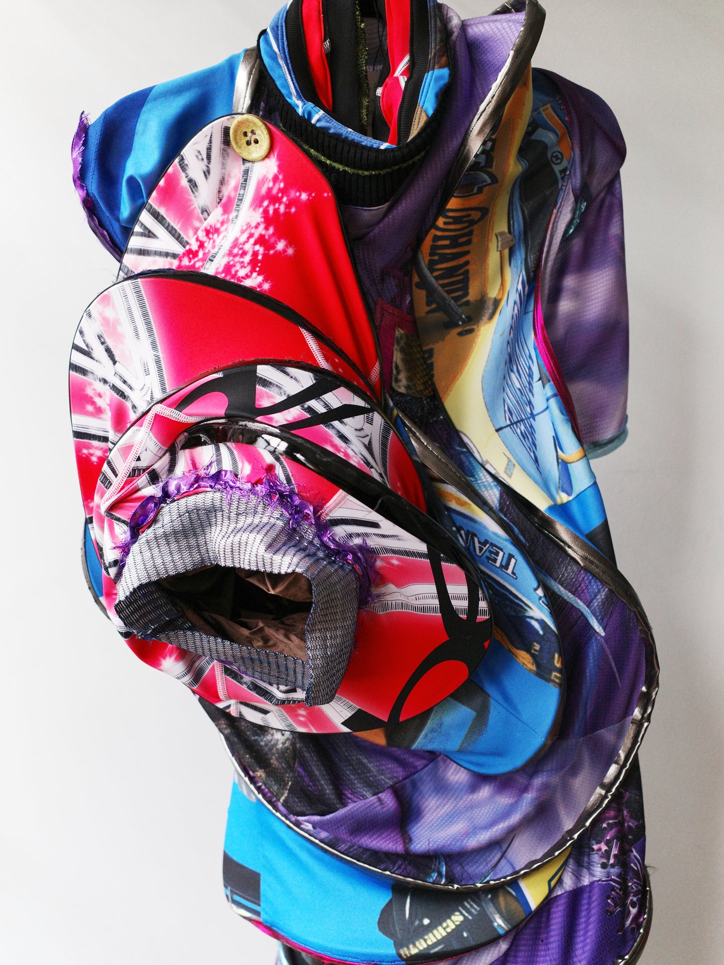 Circular Deconstructed Futuristic Jersey Dress