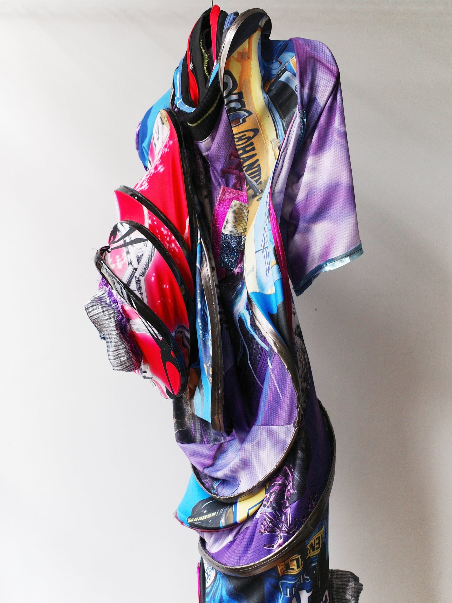 Circular Deconstructed Futuristic Jersey Dress