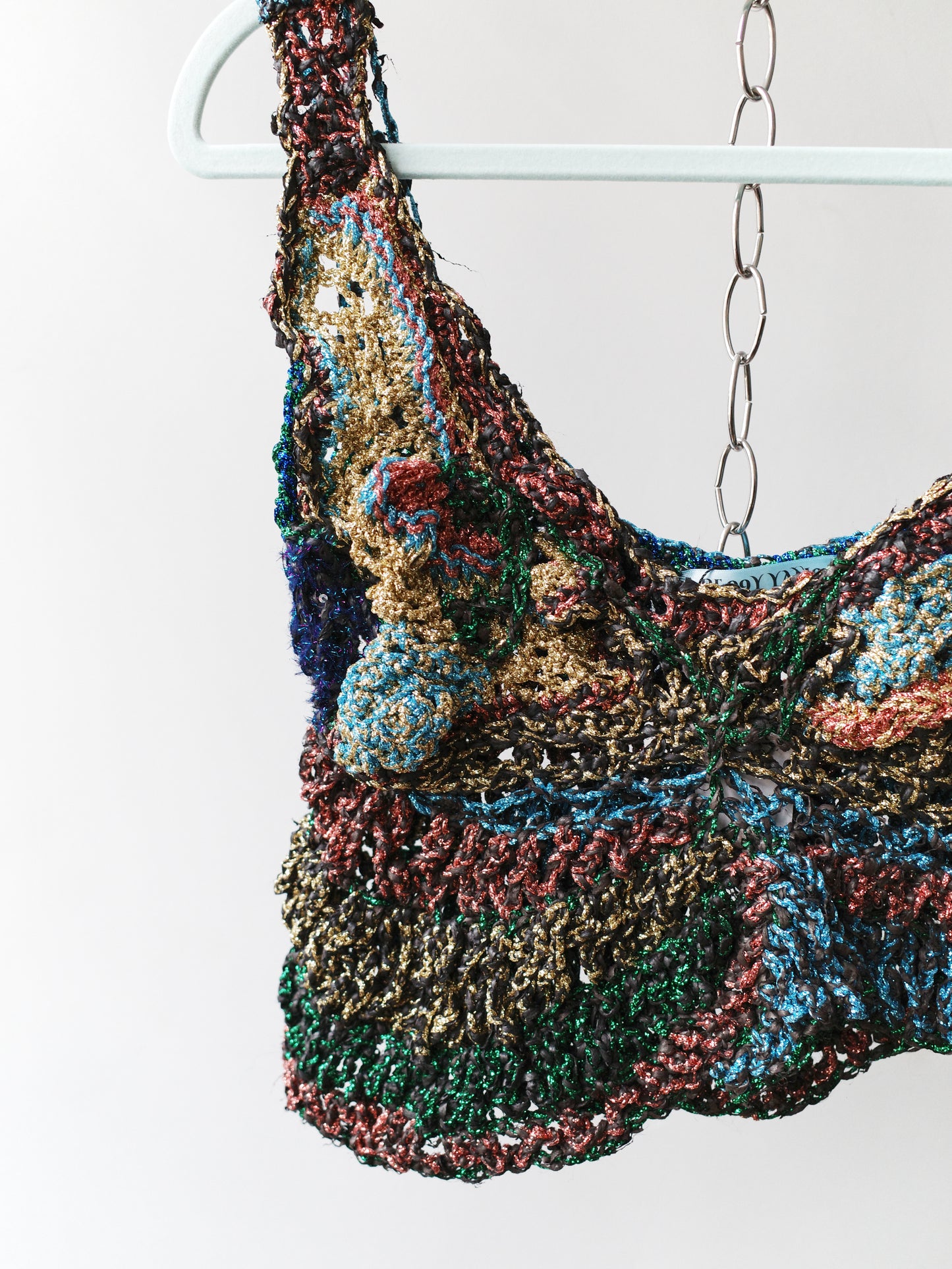 Galactic Hand-Crocheted Sculptural Vest 银河色手工钩织雕塑背心