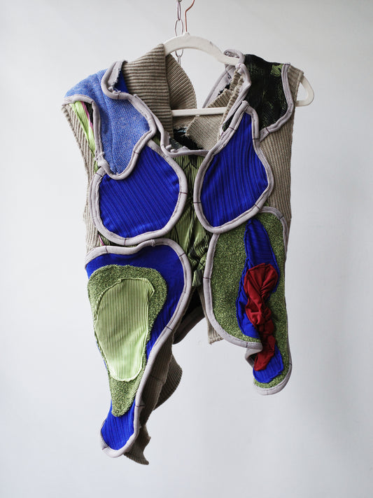 Circular Cut Deconstructed Jersey Vest (Matching Top) 圆形剪裁 jersey 上衣马甲（配套）
