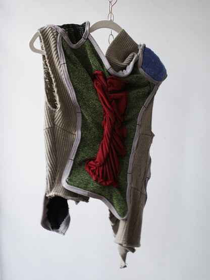 Circular Cut Deconstructed Jersey Vest (Matching Top) 圆形剪裁 jersey 上衣马甲（配套）
